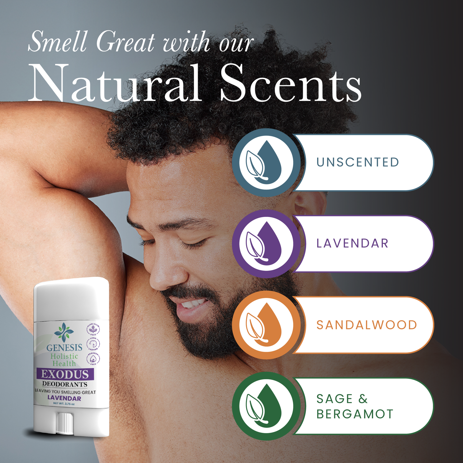 Genesis Exodus Deodorant scents